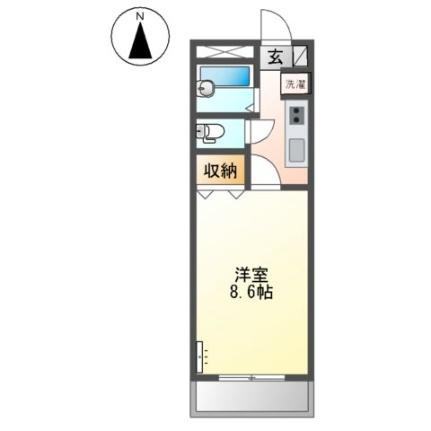 サンタプレイス 203｜岡山県総社市駅前２丁目(賃貸マンション1K・2階・26.40㎡)の写真 その2