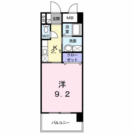 ベルマーレ 403｜広島県福山市南今津町(賃貸マンション1K・4階・30.60㎡)の写真 その2