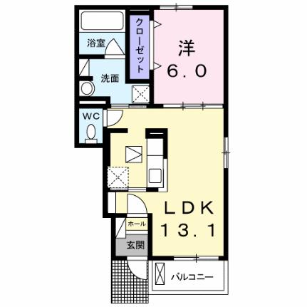 パティオII 105｜広島県福山市津之郷町大字津之郷(賃貸アパート1LDK・1階・45.09㎡)の写真 その2