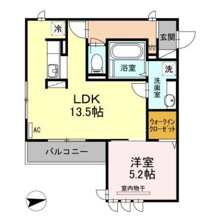 ハピネス2 305｜広島県福山市東手城町３丁目(賃貸アパート1LDK・3階・46.78㎡)の写真 その2