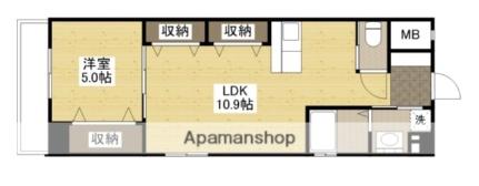 リーベングランツ平和大通り 1101｜広島県広島市中区舟入町(賃貸マンション1LDK・11階・37.45㎡)の写真 その2