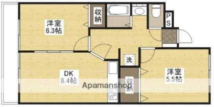 第3広田ビル 203｜広島県広島市西区高須１丁目(賃貸マンション2DK・2階・48.66㎡)の写真 その2