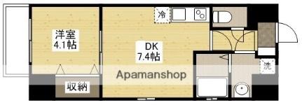 広島県広島市中区富士見町(賃貸マンション1DK・4階・30.52㎡)の写真 その2