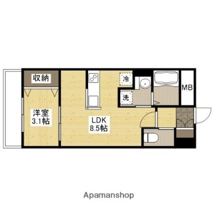 月光福山中央壱番館 106｜広島県福山市三吉町南２丁目(賃貸マンション1LDK・1階・28.72㎡)の写真 その2