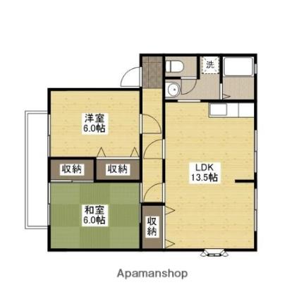 ウィン岡山 102｜広島県福山市蔵王町２丁目(賃貸アパート2LDK・1階・60.35㎡)の写真 その2