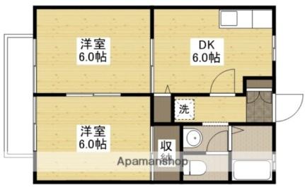 ビーライン日吉台　Ａ 101｜広島県福山市日吉台１丁目(賃貸アパート2DK・1階・40.92㎡)の写真 その2