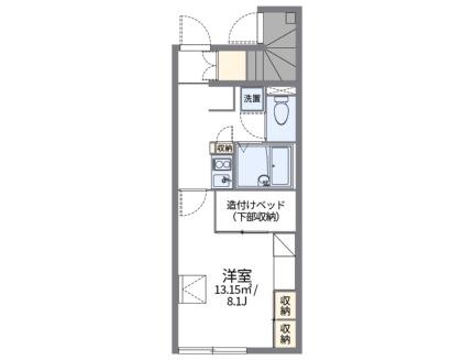 レオパレスヴァン　ソレーユ 115｜広島県福山市神辺町(賃貸アパート1K・1階・23.61㎡)の写真 その2