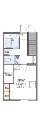 レオパレスエクレール 104｜広島県福山市久松台１丁目(賃貸アパート1K・1階・23.72㎡)の写真 その2