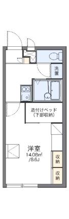 レオパレスウィステリア 107｜広島県福山市東手城町２丁目(賃貸アパート1K・1階・23.18㎡)の写真 その2