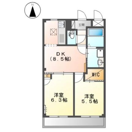 プランドール 106｜広島県福山市駅家町大字近田(賃貸アパート2LDK・1階・45.63㎡)の写真 その2