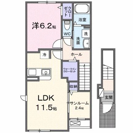 ルナソレイユ 201｜広島県福山市千代田町２丁目(賃貸アパート1LDK・2階・50.96㎡)の写真 その2