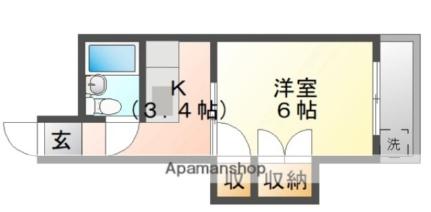 広島県広島市西区中広町３丁目(賃貸マンション1K・4階・18.00㎡)の写真 その2