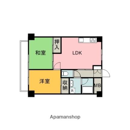 広島県広島市安佐南区西原２丁目(賃貸マンション2LDK・4階・51.03㎡)の写真 その2