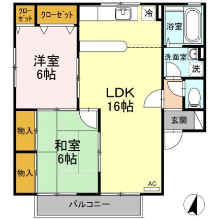 広島県広島市安佐南区川内６丁目(賃貸アパート3LDK・1階・62.87㎡)の写真 その2