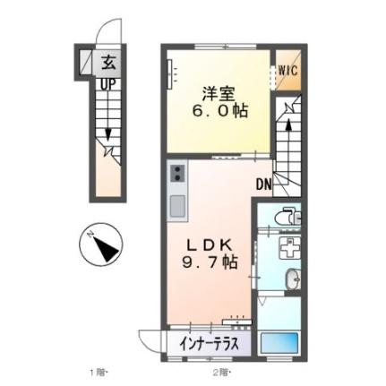 パルクソレイユ 203｜広島県広島市安佐南区八木６丁目(賃貸アパート1LDK・2階・43.20㎡)の写真 その2