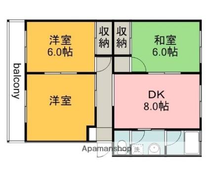 土屋マンション 302｜広島県広島市西区古江西町(賃貸マンション3DK・3階・61.39㎡)の写真 その2