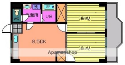 シャトレ祇園 402｜広島県広島市安佐南区祇園３丁目(賃貸マンション2DK・4階・42.93㎡)の写真 その2