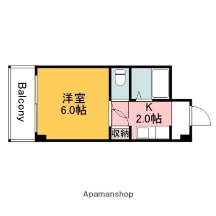 ファミール牛田 206｜広島県広島市東区牛田東４丁目(賃貸マンション1R・2階・20.00㎡)の写真 その2