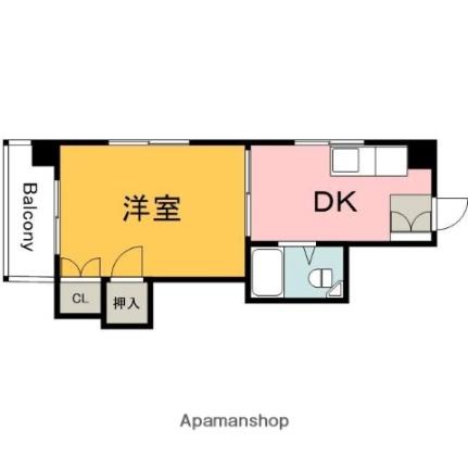 柳川ビル 404｜広島県広島市西区楠木町１丁目(賃貸マンション1DK・4階・20.10㎡)の写真 その2