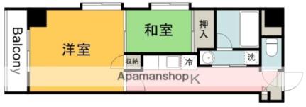 コンフォール清和 204｜広島県広島市中区鶴見町(賃貸マンション2K・2階・34.22㎡)の写真 その2