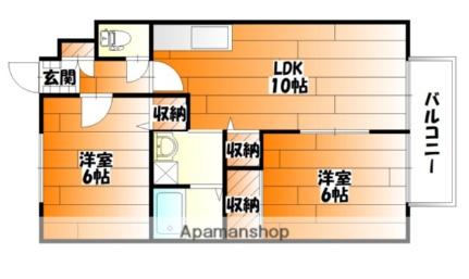 広島県広島市安佐南区緑井１丁目(賃貸アパート2LDK・2階・51.37㎡)の写真 その2