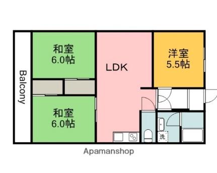 森田ビル 201｜広島県広島市西区古江西町(賃貸マンション3LDK・2階・63.30㎡)の写真 その2