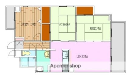 コルティ―レ城山 201｜広島県広島市東区戸坂山根１丁目(賃貸マンション3LDK・2階・70.00㎡)の写真 その2