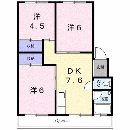 細澤マンション 303｜広島県広島市安佐南区八木９丁目(賃貸マンション3DK・3階・50.32㎡)の写真 その2