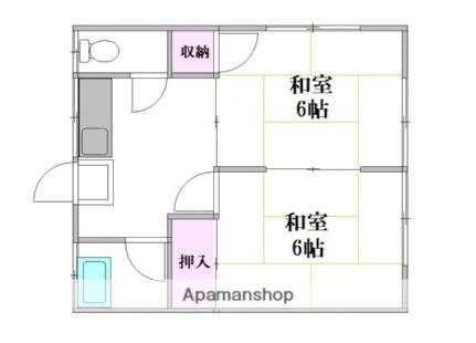 松島荘 202｜広島県広島市西区観音新町３丁目(賃貸アパート2DK・2階・34.78㎡)の写真 その2