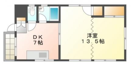 橋本ビル 302号室｜広島県広島市中区東平塚町(賃貸マンション2DK・3階・42.14㎡)の写真 その2