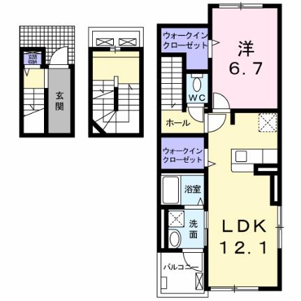 アリエッタ祇園 301 ｜ 広島県広島市安佐南区祇園７丁目（賃貸アパート1LDK・3階・59.21㎡） その2