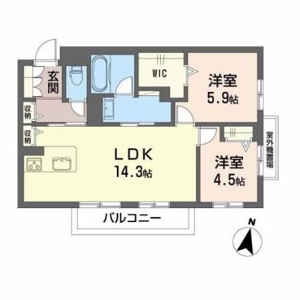 ジェンティーレ伍番館 304｜広島県広島市東区戸坂大上１丁目(賃貸マンション2LDK・3階・60.89㎡)の写真 その2