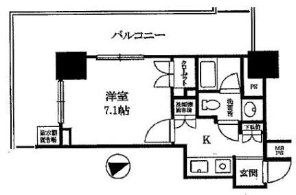 アーバンビューグランドタワー 1418｜広島県広島市中区上八丁堀(賃貸マンション1K・14階・25.12㎡)の写真 その2