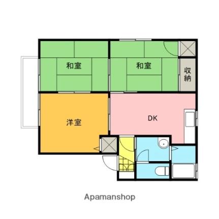 ディアス西原 202｜広島県広島市安佐南区西原６丁目(賃貸アパート3DK・2階・54.00㎡)の写真 その2