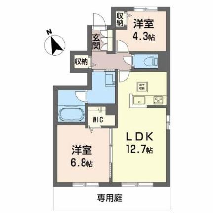 ＶＩＶＡＮＴ　ＨＩＬＬ川内 101｜広島県広島市安佐南区川内５丁目(賃貸アパート2LDK・1階・56.15㎡)の写真 その2