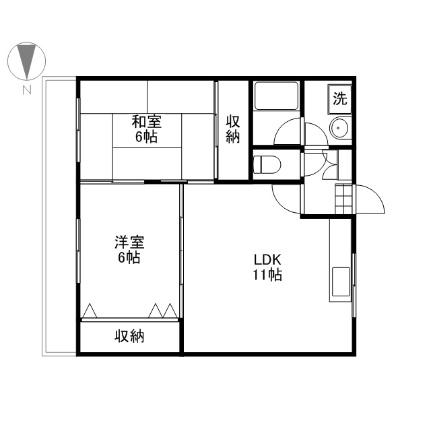 広島県広島市安佐南区緑井５丁目(賃貸マンション2LDK・2階・51.75㎡)の写真 その2