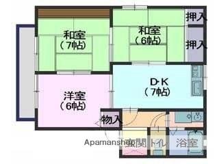 広島県廿日市市地御前３丁目（賃貸アパート3DK・2階・54.81㎡） その2