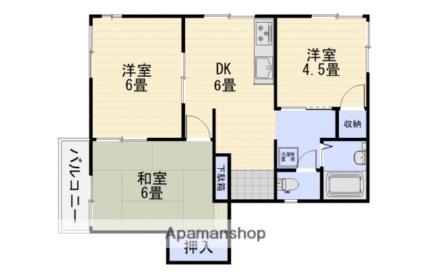 タウニー笹口 202｜広島県広島市西区己斐本町３丁目(賃貸アパート3DK・2階・52.60㎡)の写真 その2