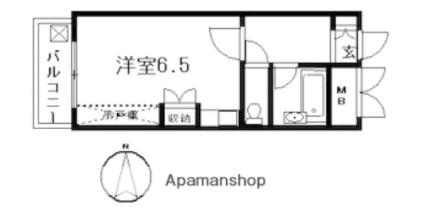 広島県広島市中区宝町(賃貸マンション1R・3階・20.06㎡)の写真 その2