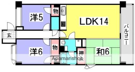 広島県広島市西区田方１丁目(賃貸マンション3LDK・3階・72.60㎡)の写真 その2