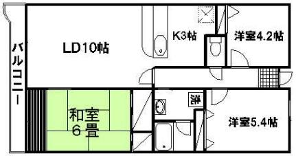 カーサ古江 201｜広島県広島市西区古江上２丁目(賃貸マンション3LDK・2階・68.00㎡)の写真 その2