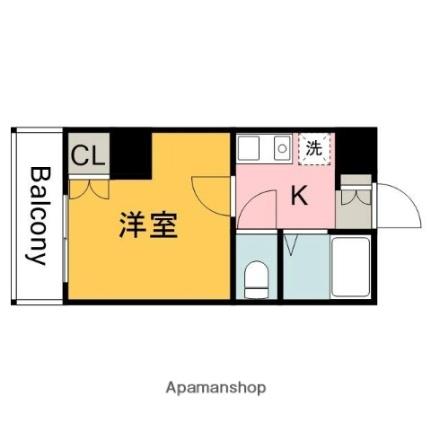 スタープラザ白島中町 202｜広島県広島市中区白島中町(賃貸マンション1K・2階・20.13㎡)の写真 その2