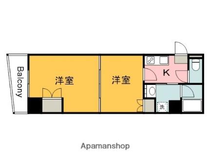 ヴァンサンク堺町 804｜広島県広島市中区堺町１丁目(賃貸マンション2K・8階・38.64㎡)の写真 その2