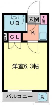 エステート14東雲 114号室｜広島県広島市南区東雲２丁目(賃貸マンション1K・1階・16.38㎡)の写真 その2