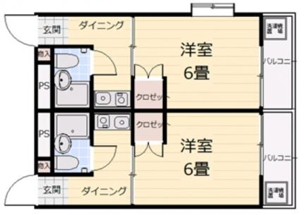 ＥＦＴー牛田新町 306号室｜広島県広島市東区牛田新町３丁目(賃貸マンション1K・3階・19.00㎡)の写真 その2