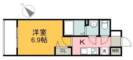 プレサンス広島中央 306｜広島県広島市中区国泰寺町１丁目(賃貸マンション1K・3階・23.19㎡)の写真 その2