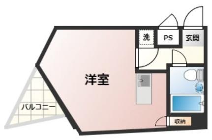 スタイルビル 304号室｜広島県広島市東区牛田本町３丁目(賃貸マンション1R・3階・22.09㎡)の写真 その2