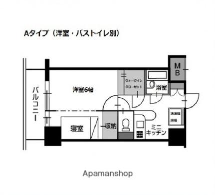 ラポール中島 1403｜広島県広島市中区中島町(賃貸マンション1DK・14階・35.02㎡)の写真 その2