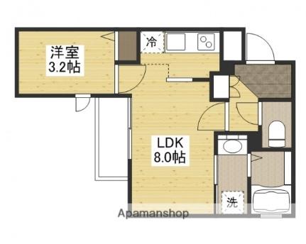 月光府中鹿籠壱番館 101｜広島県安芸郡府中町鹿籠１丁目(賃貸アパート1LDK・1階・27.89㎡)の写真 その2