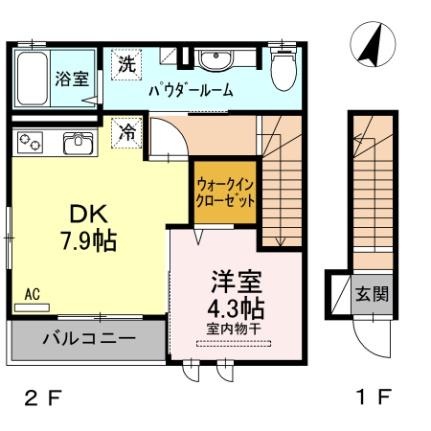 セジュール皆実II 201｜広島県広島市南区皆実町４丁目(賃貸アパート1DK・2階・39.50㎡)の写真 その2